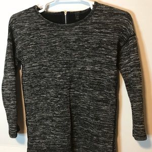 J Crew Womens Gray Black Jaspe Sweater Size XXS